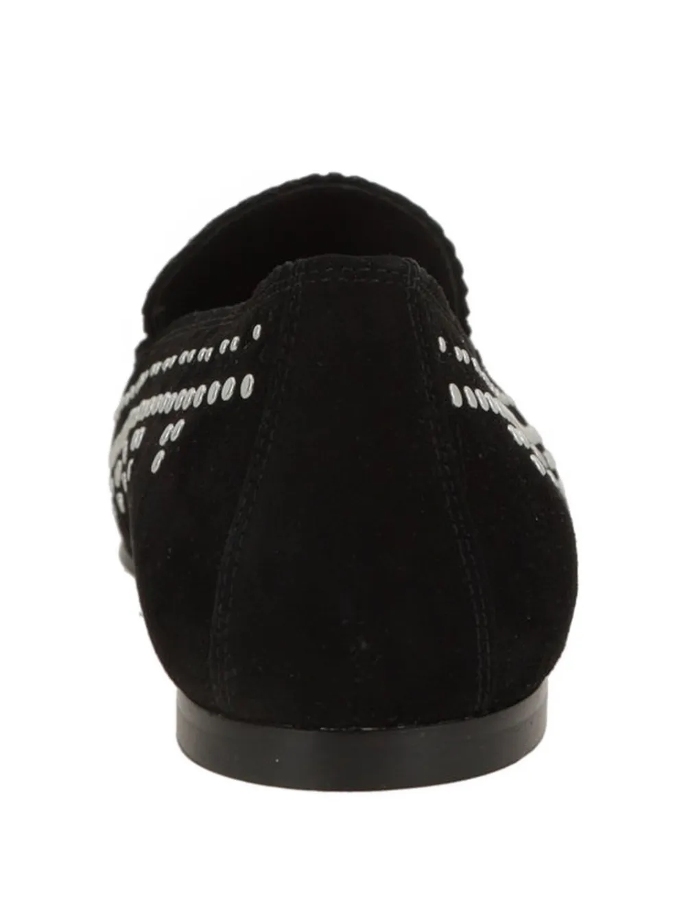 Aquazzura Studded Flat Shoes In Black