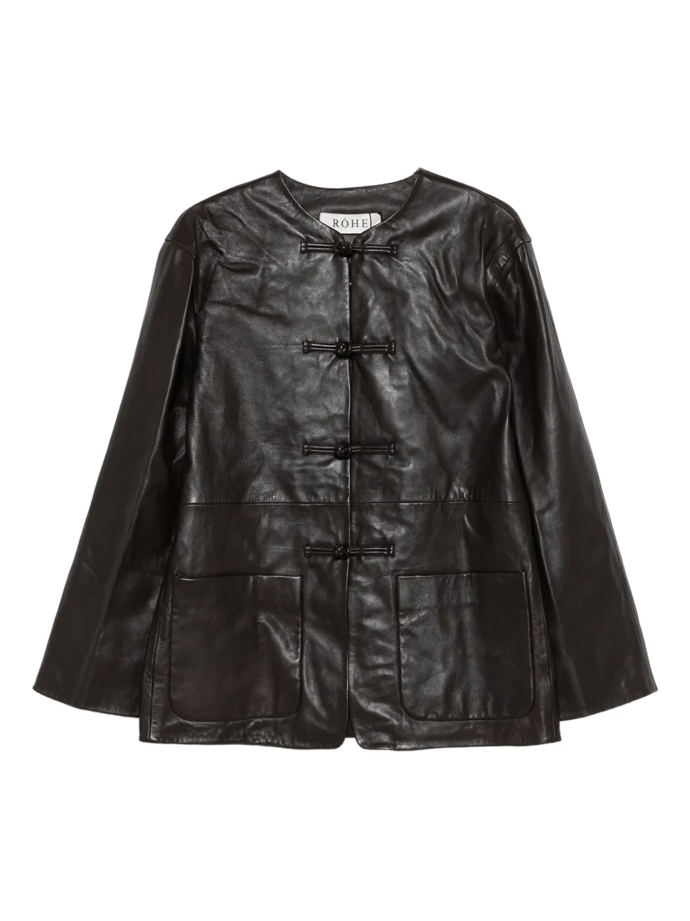 Róhe frog-fastening leather jacket | Brown | Image 1