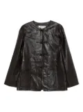 Róhe frog-fastening leather jacket - Brown