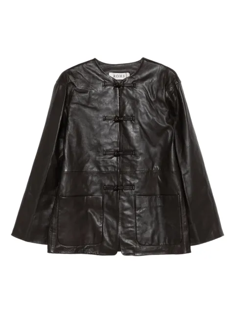 Róhe frog-fastening leather jacket