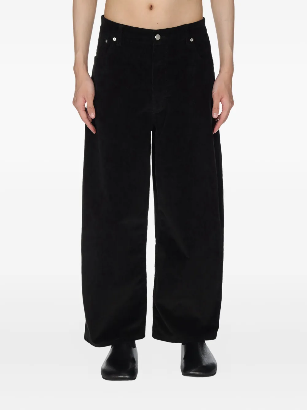 Studio Nicholson Paolo Corduroy Trousers In Black