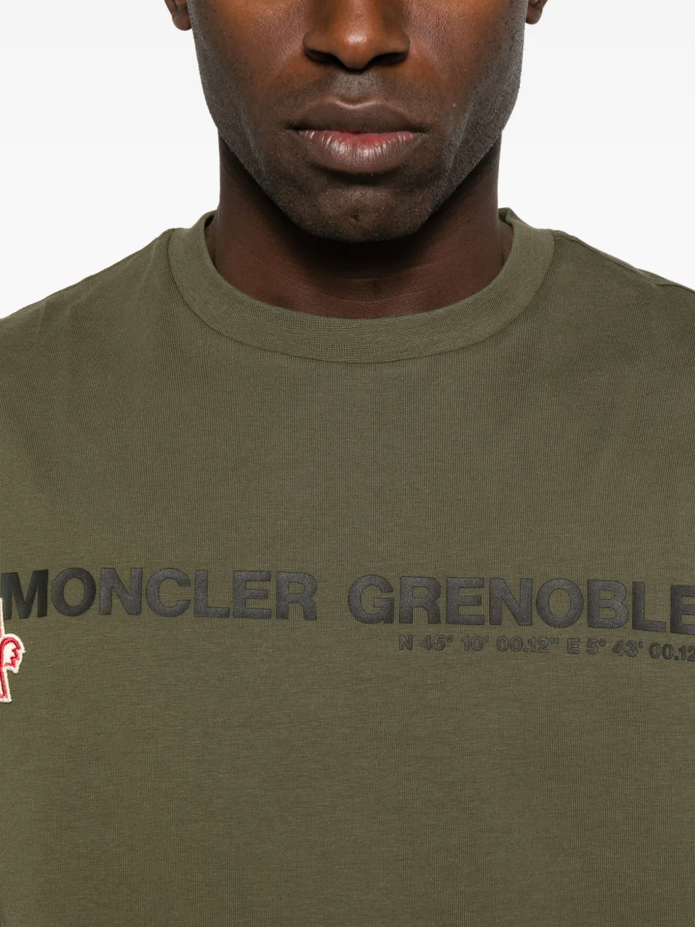 Moncler Grenoble T-shirt met logoprint Groen