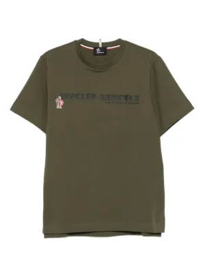 Moncler Camiseta Com Logo Bordado | Verde | FARFETCH BR