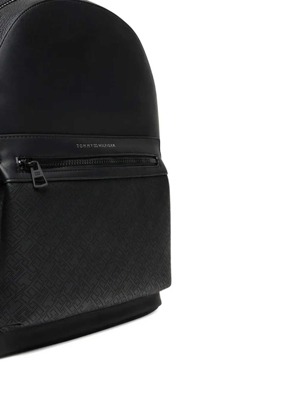 Tommy Hilfiger Logo-patch Backpack In Black