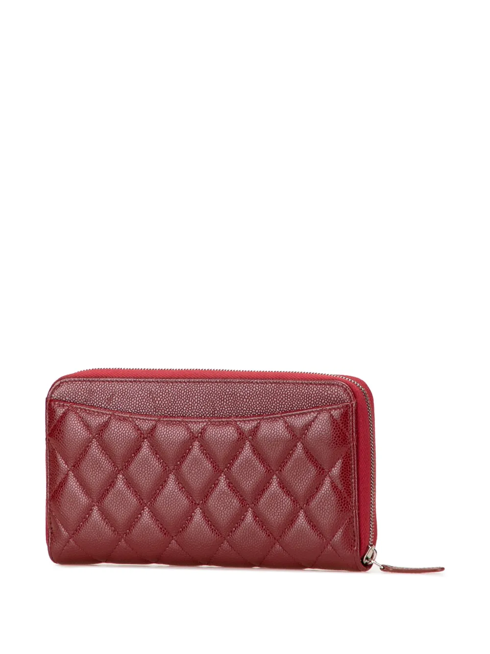 CHANEL Pre-Owned 2020 CC Quilted Caviar Zip Around Wallet long wallets | Image 2