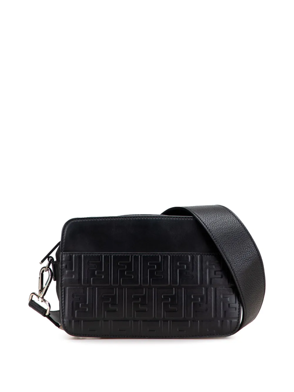 Fendi Pre-Owned 2010-2025 Vitello Century Grace FF Embossed crossbody bag | Black | Image 1