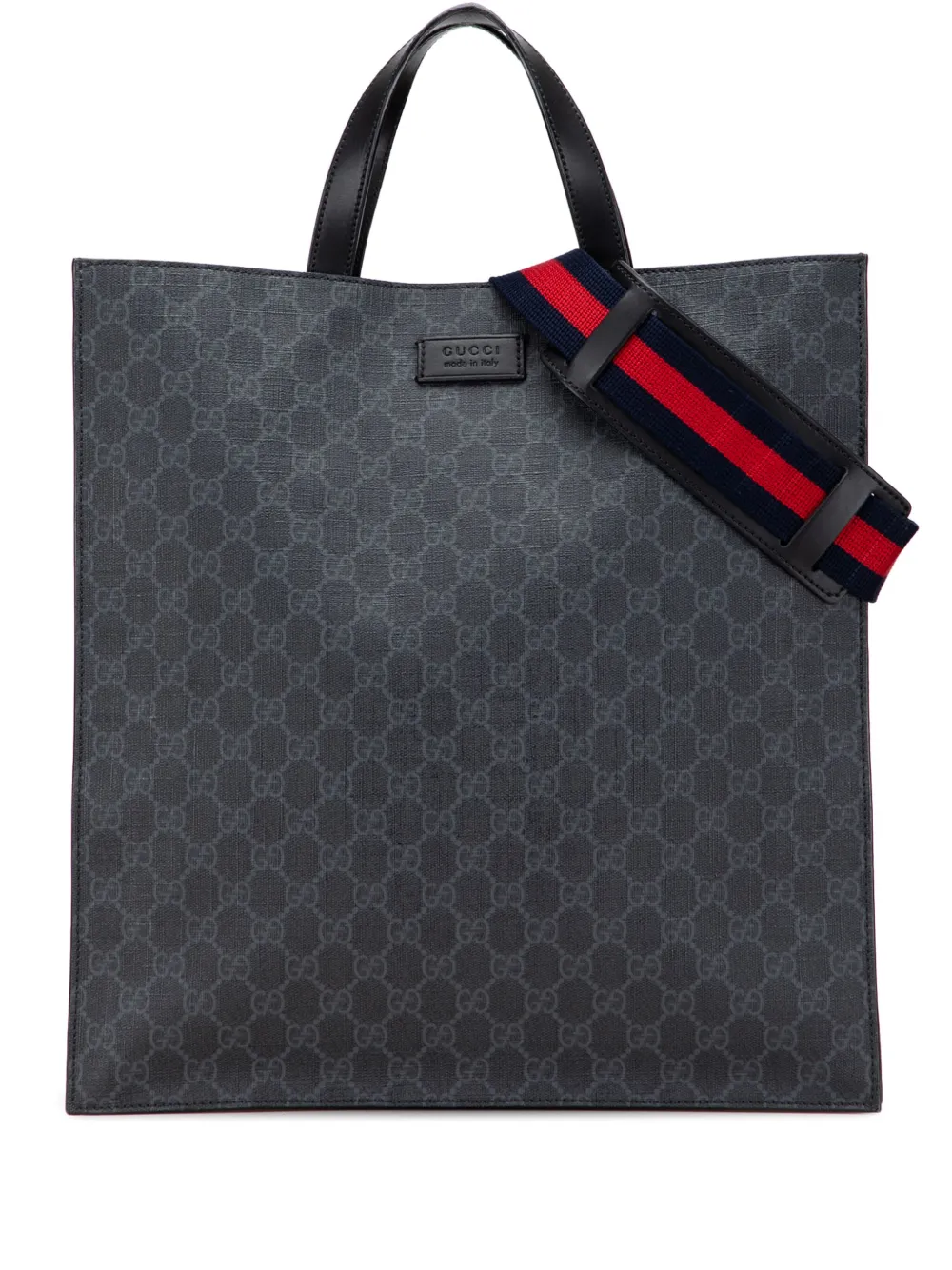 Gucci Pre-Owned 2000-2015 GGスプリーム コンバーチブル ソフト サッチェルバッグ - ブラック Gucci Pre-Owned 2000-2015 GGスプリーム コンバーチブル ソフト サッチェルバッグ - ブラック