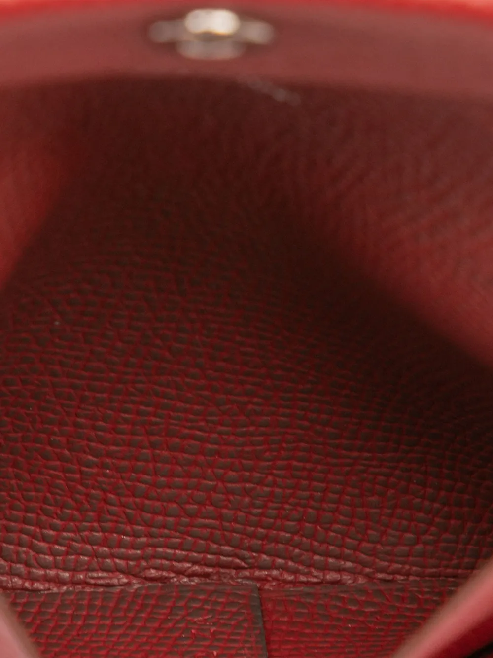 Pre-owned Hermes 2024 Epsom Bastia Coin Pouch In Red