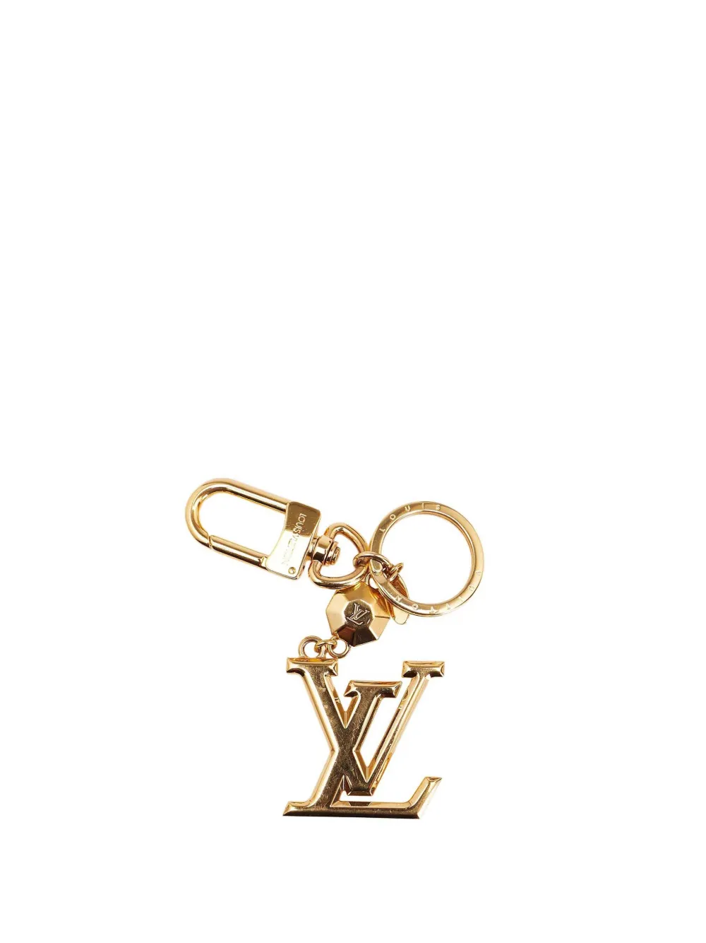 Louis Vuitton Pre-Owned 2015 ゴールドプレーテッド LV Facettes バッグチャーム&キーチェーン - Louis Vuitton Pre-Owned 2015 ゴールドプレーテッド LV Facettes バッグチャーム&キーチェーン -