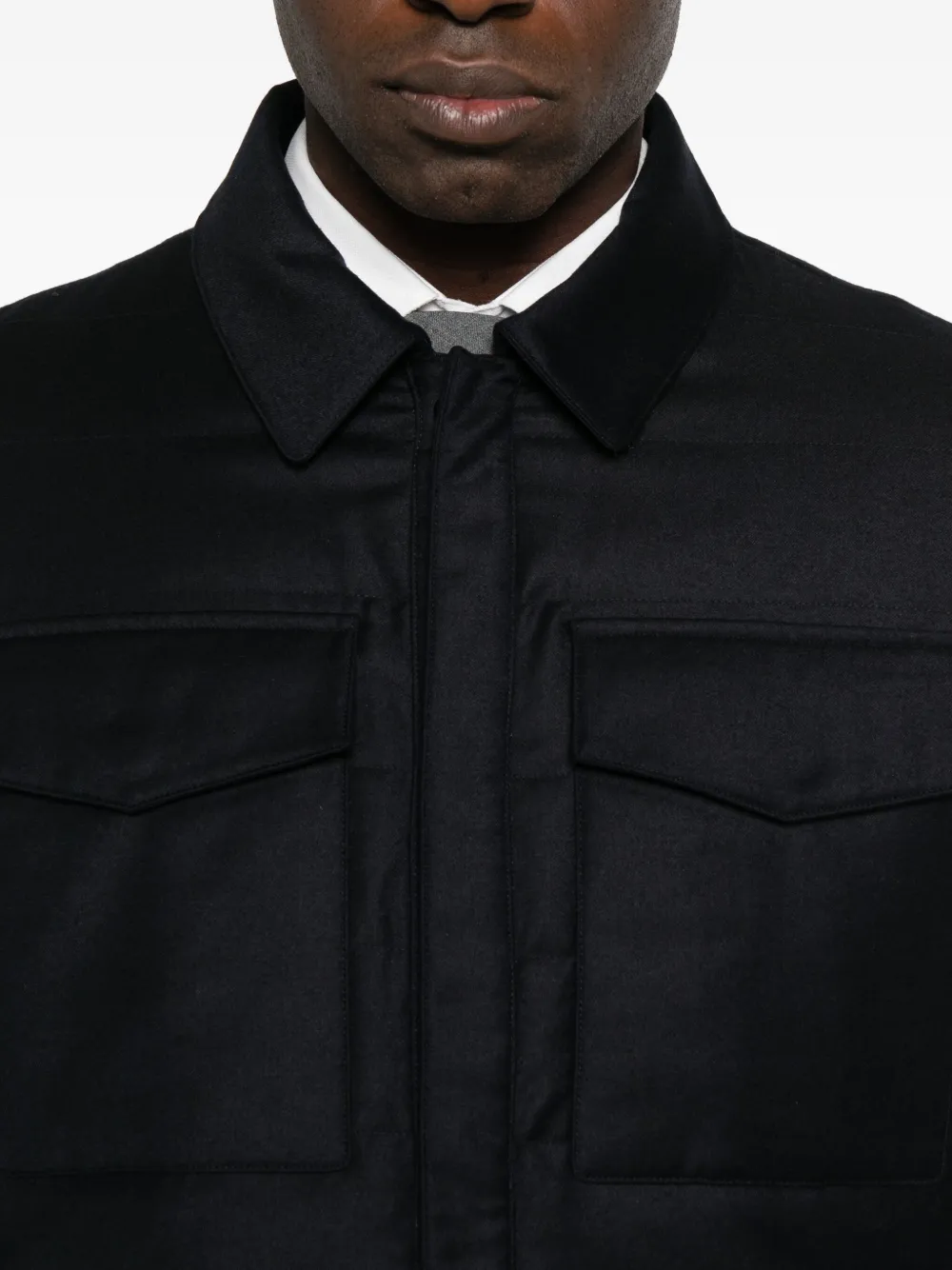 Montecore Quilted Flap-pocket Jacket In Black
