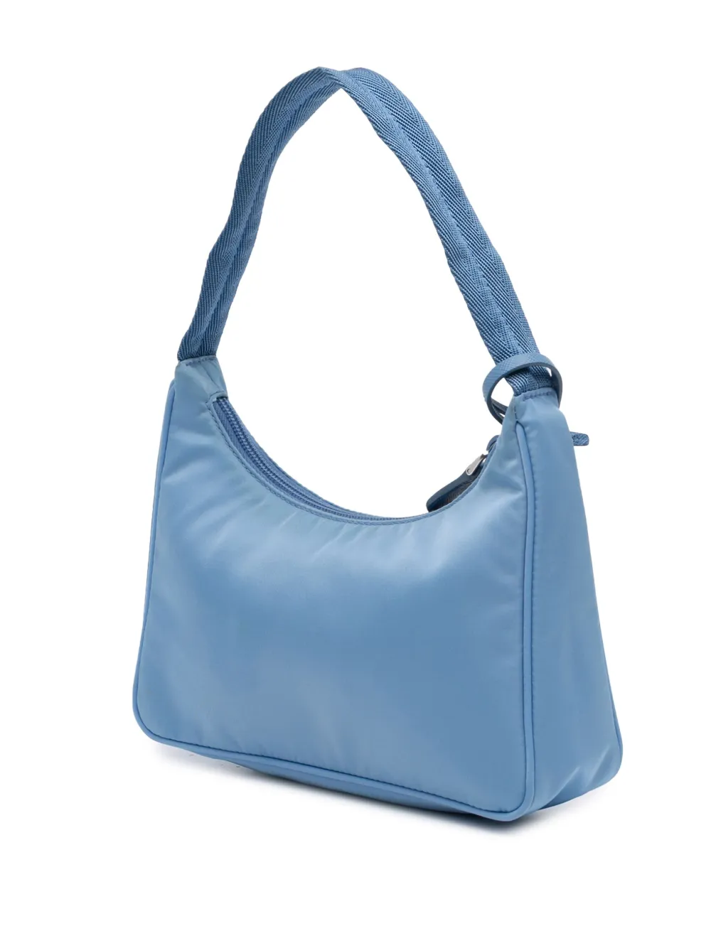 Pre-owned Prada 2019-2025 Mini Tessuto Re Edition 2000 Shoulder Bag In Blue