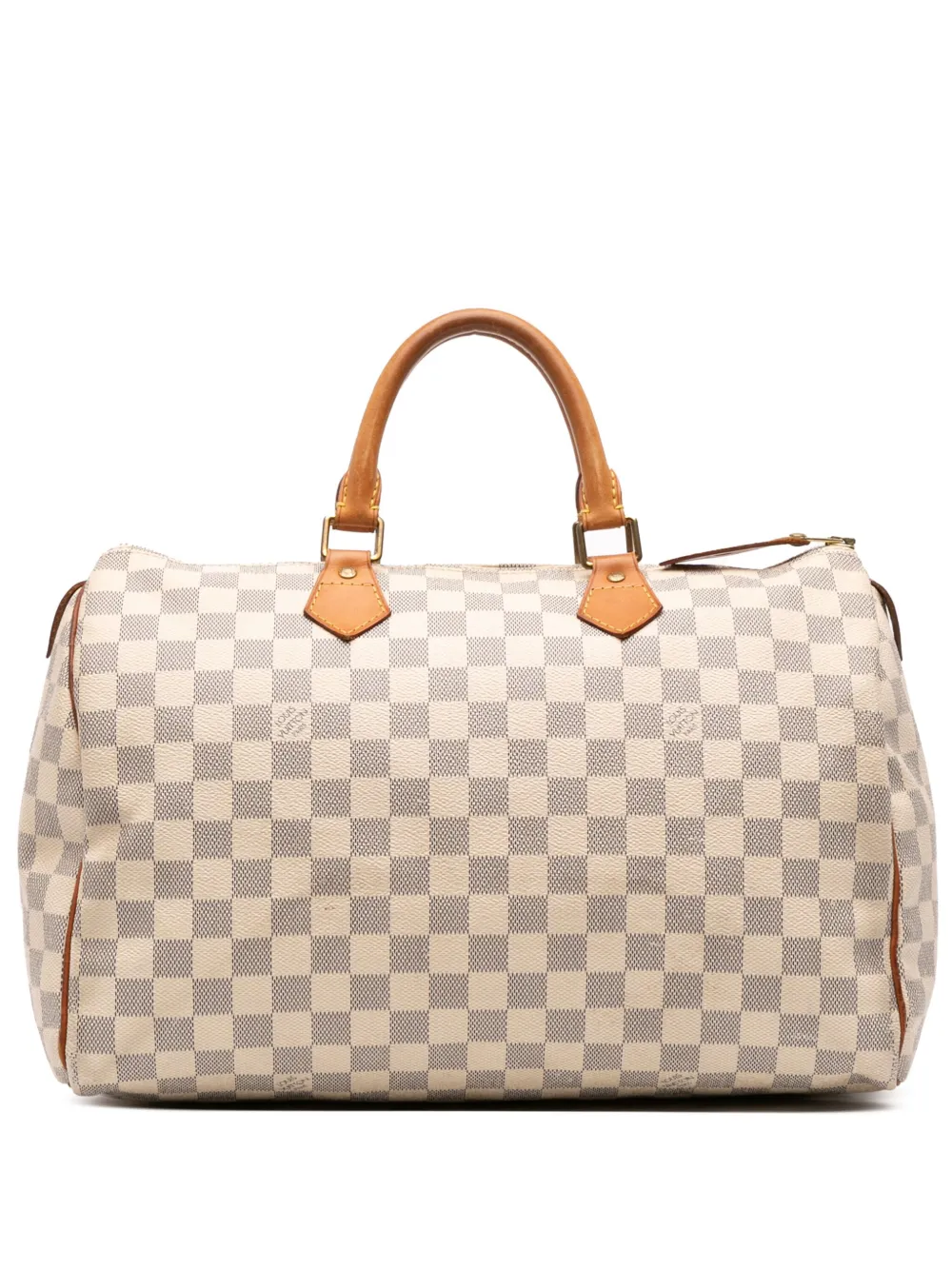 Louis Vuitton Pre-Owned 2008 ダミエ アズール スピーディ 35 ボストンバッグ - ホワイト Louis Vuitton Pre-Owned 2008 ダミエ アズール スピーディ 35 ボストンバッグ - ホワイト