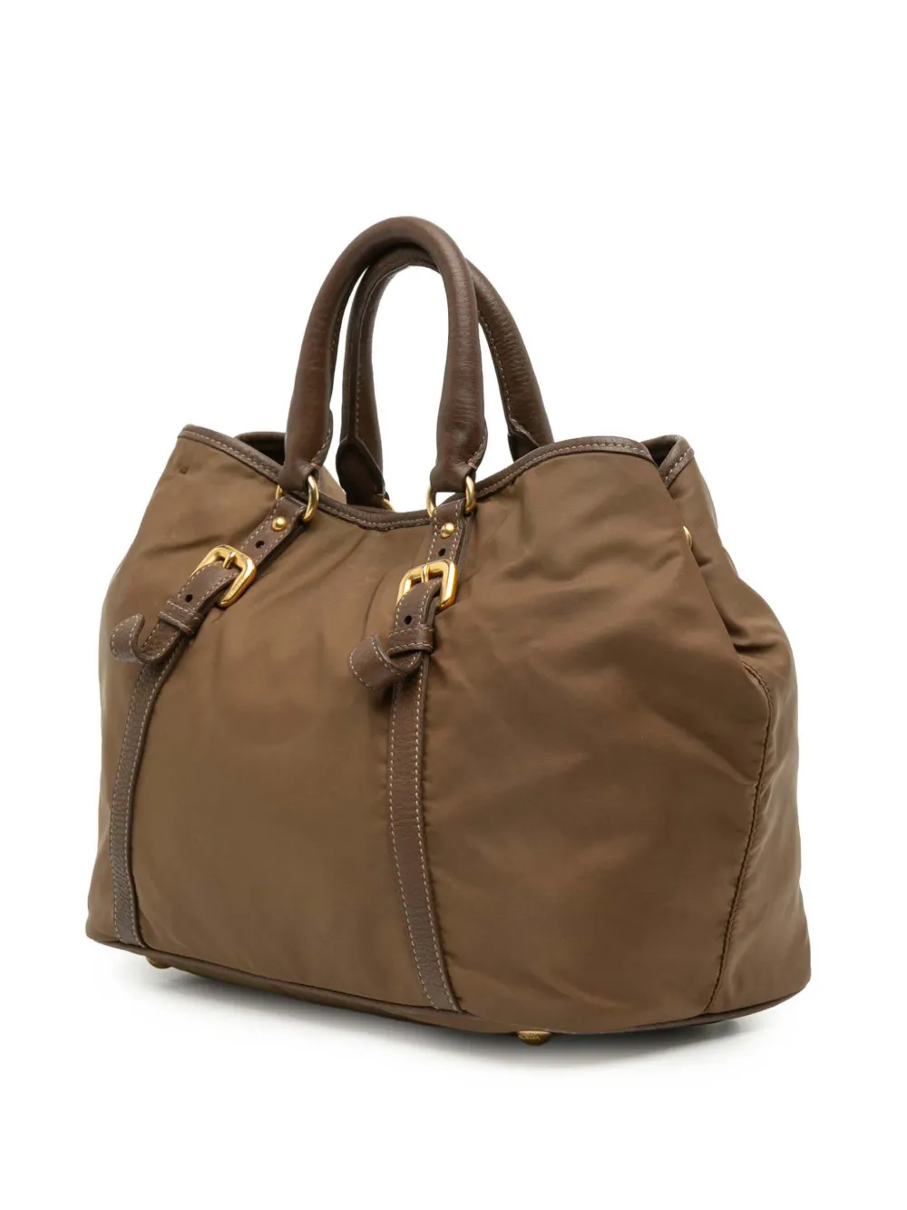 Prada Pre-Owned 2000-2025 Vitello Trimmed Tessuto satchel | Pre-Owned | Image 2