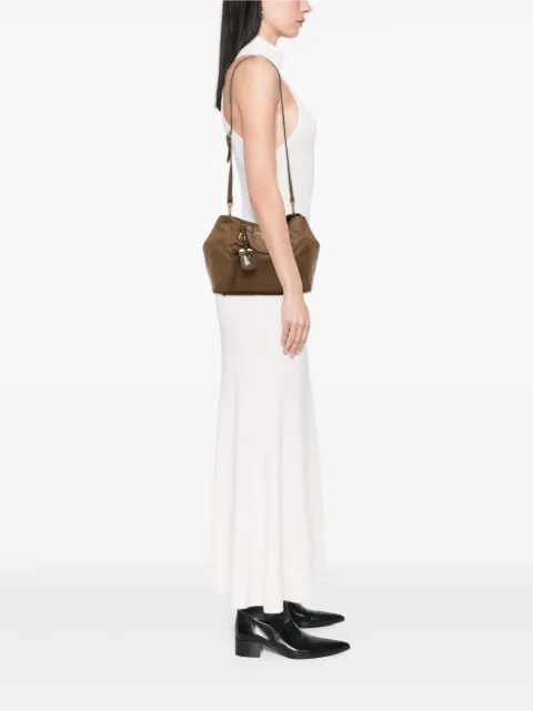 Prada Pre-Owned 2000-2025 Vitello Trimmed Tessuto satchel