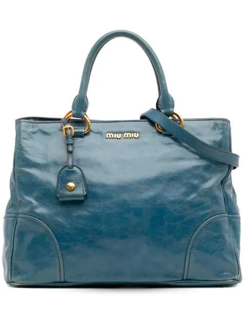 Miu Miu Pre-Owned 2010-2025 Vitello Shine satchel