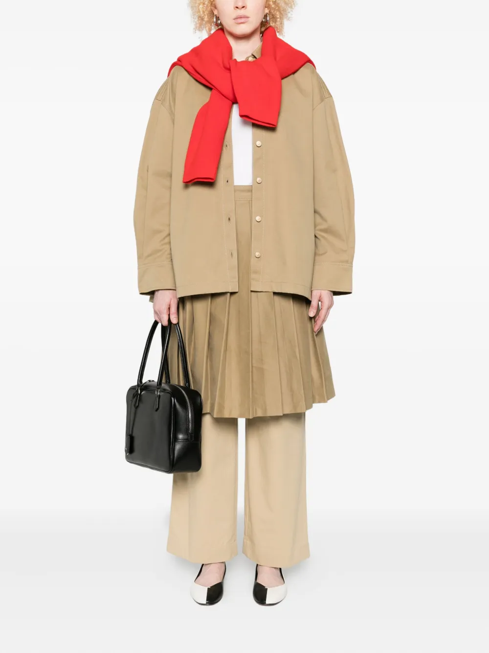 Dunst Pleated-front Trousers In Neutral