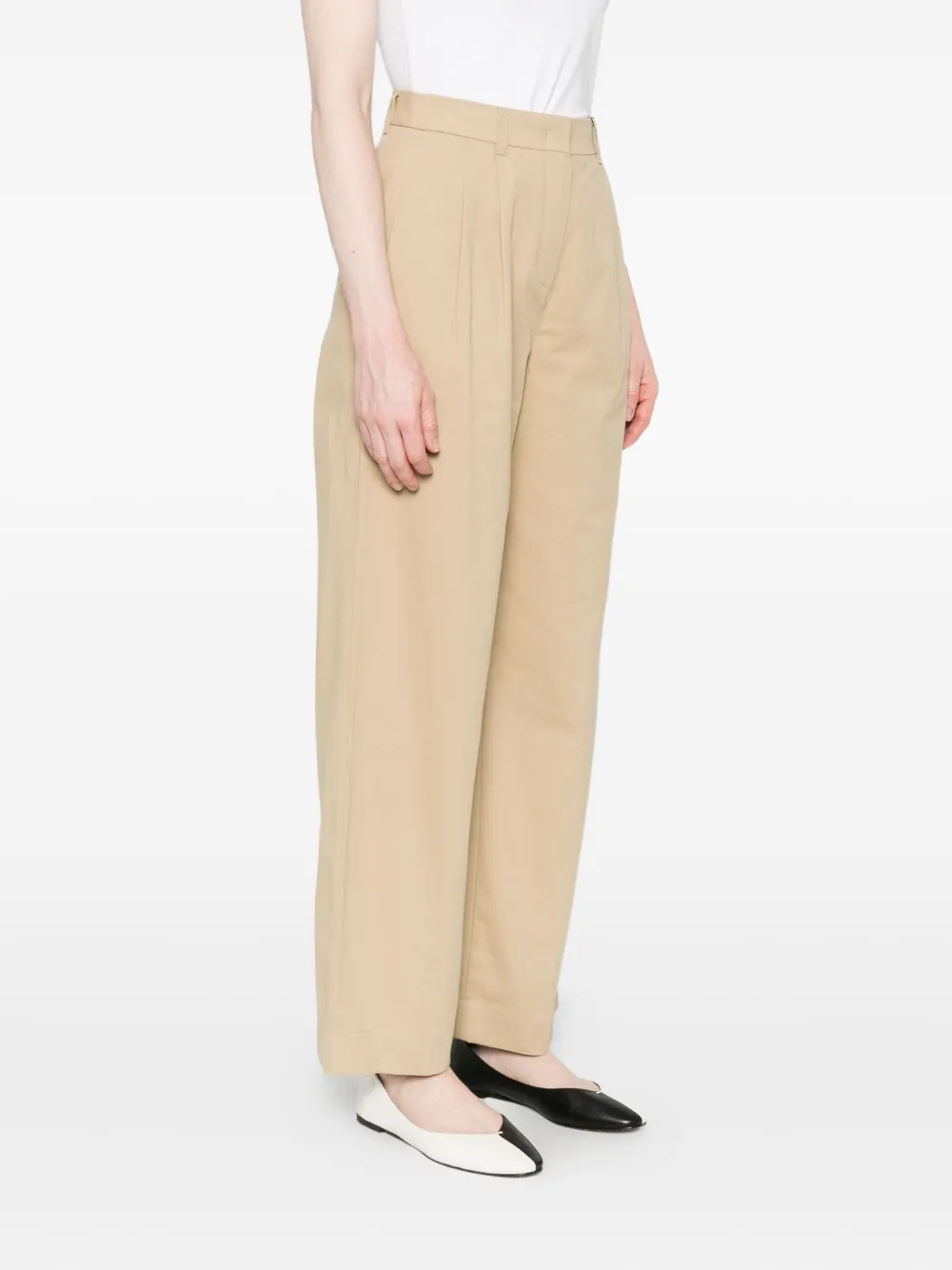 Dunst Pleated-front Trousers In Neutral