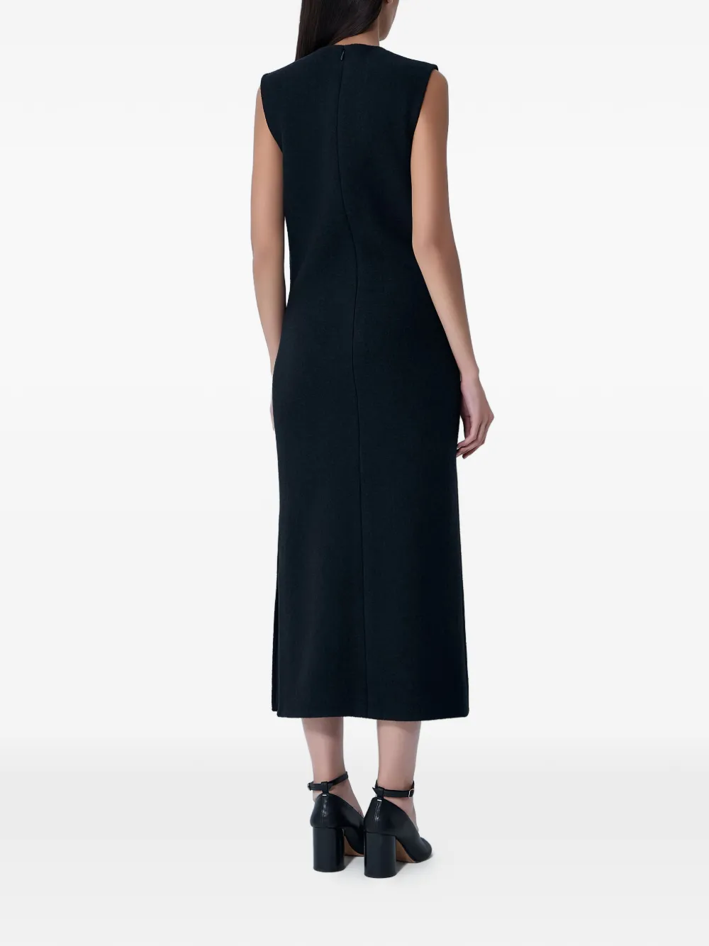  Rier Round-neck Midi Dress - Black 