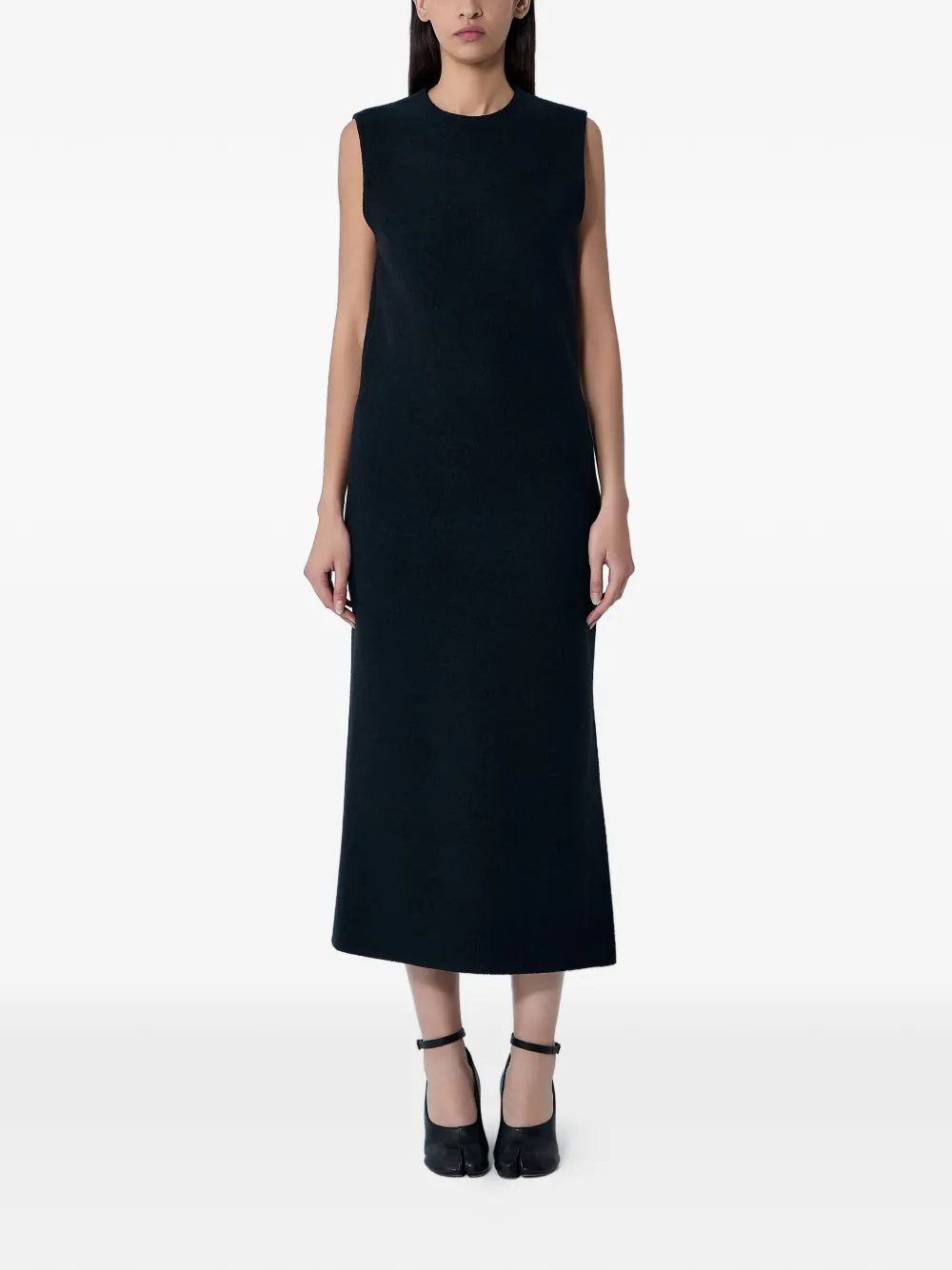 Rier round-neck midi dress - Black