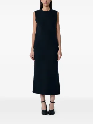 moncler ribbed wool blend midi dress MONCLER Ribbed wool turleneck midi dress