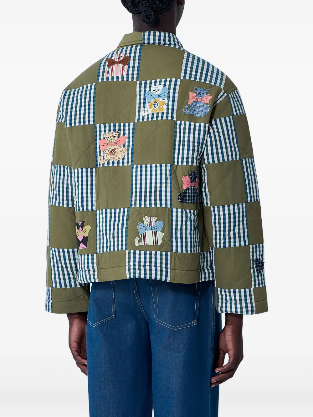 Story Mfg. Short On Time Patchwork Organic Cotton Jacket In Multi