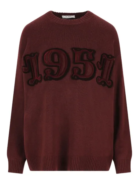 Max Mara long-sleeve embroidered sweater