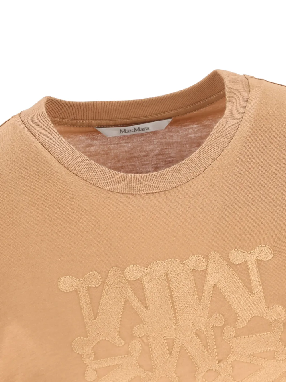 Max Mara Short Sleeve Crew Neck Bodysuit In Multi