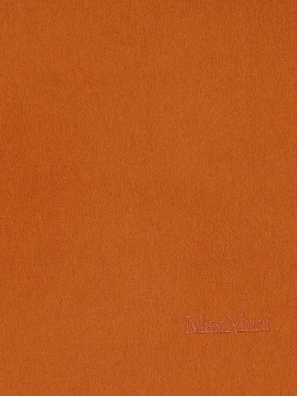 Max Mara Fringed Cashmere Scarf In Orange