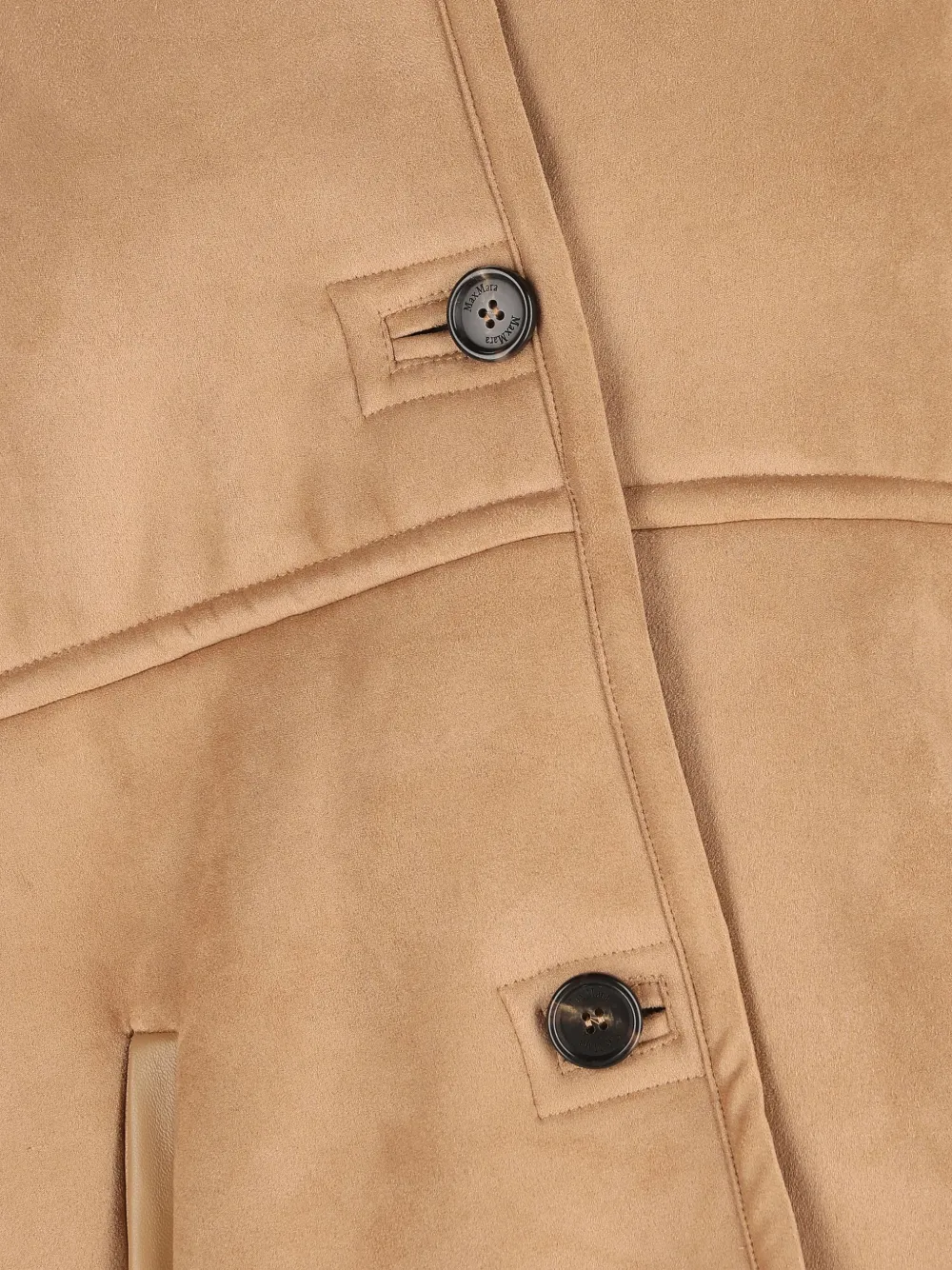 Max Mara Zaza Button-up Coat In Brown