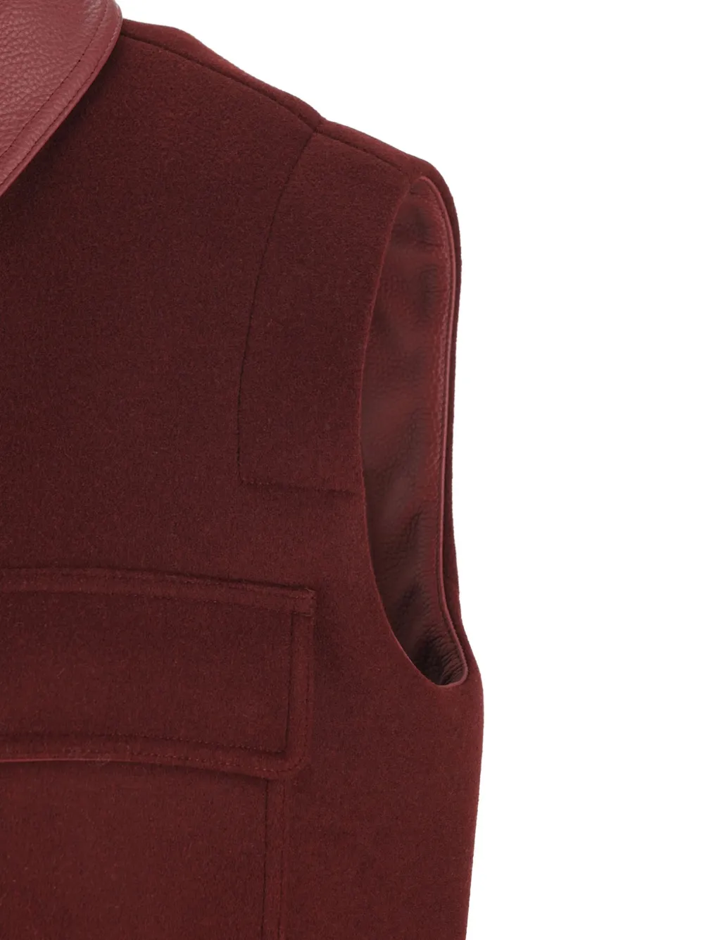 Max Mara Pocket jas met kraag Rood