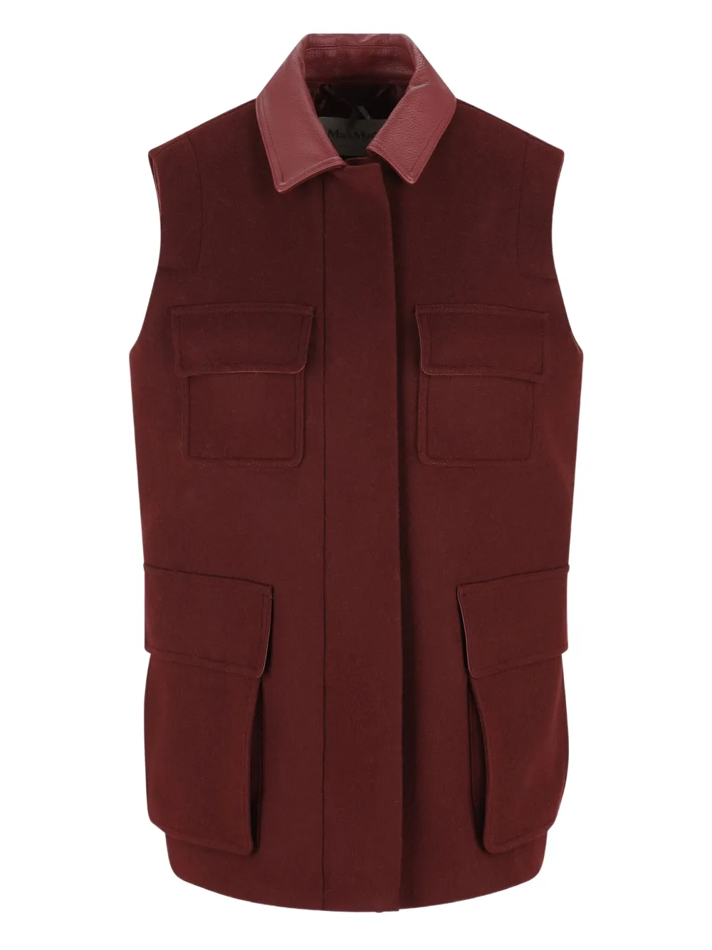 Max Mara Pocket collared coat - レッド Max Mara Pocket collared coat - レッド