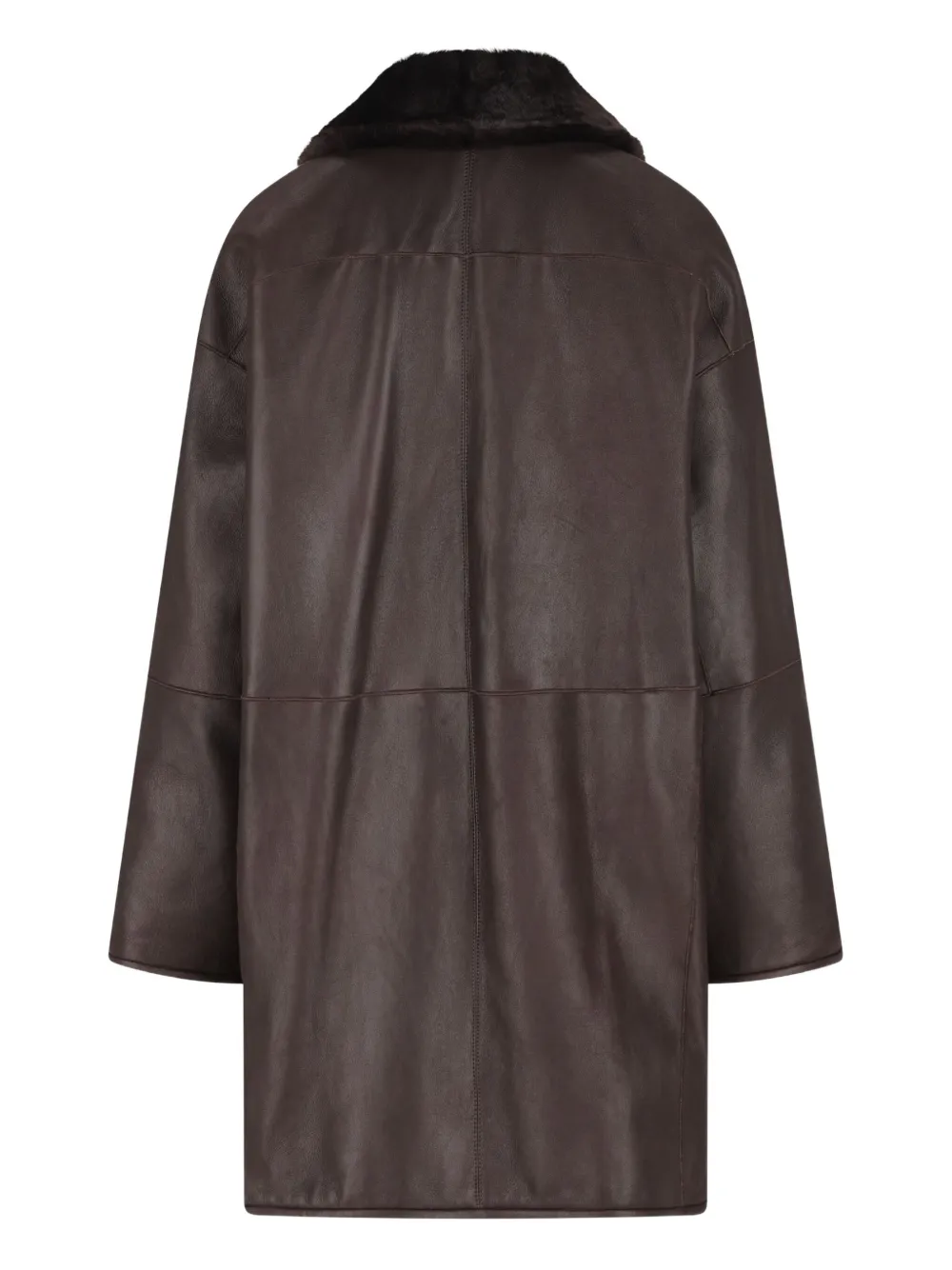 Max Mara Pirenei Dark Brown Reversible Shirt Shirt In Brown