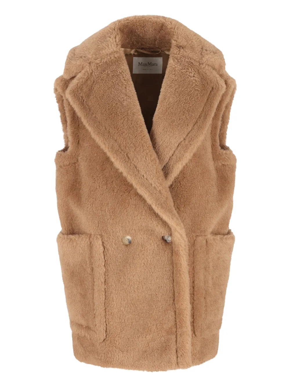 Max Mara double-breasted sleeveless coat | Brown | Image 1