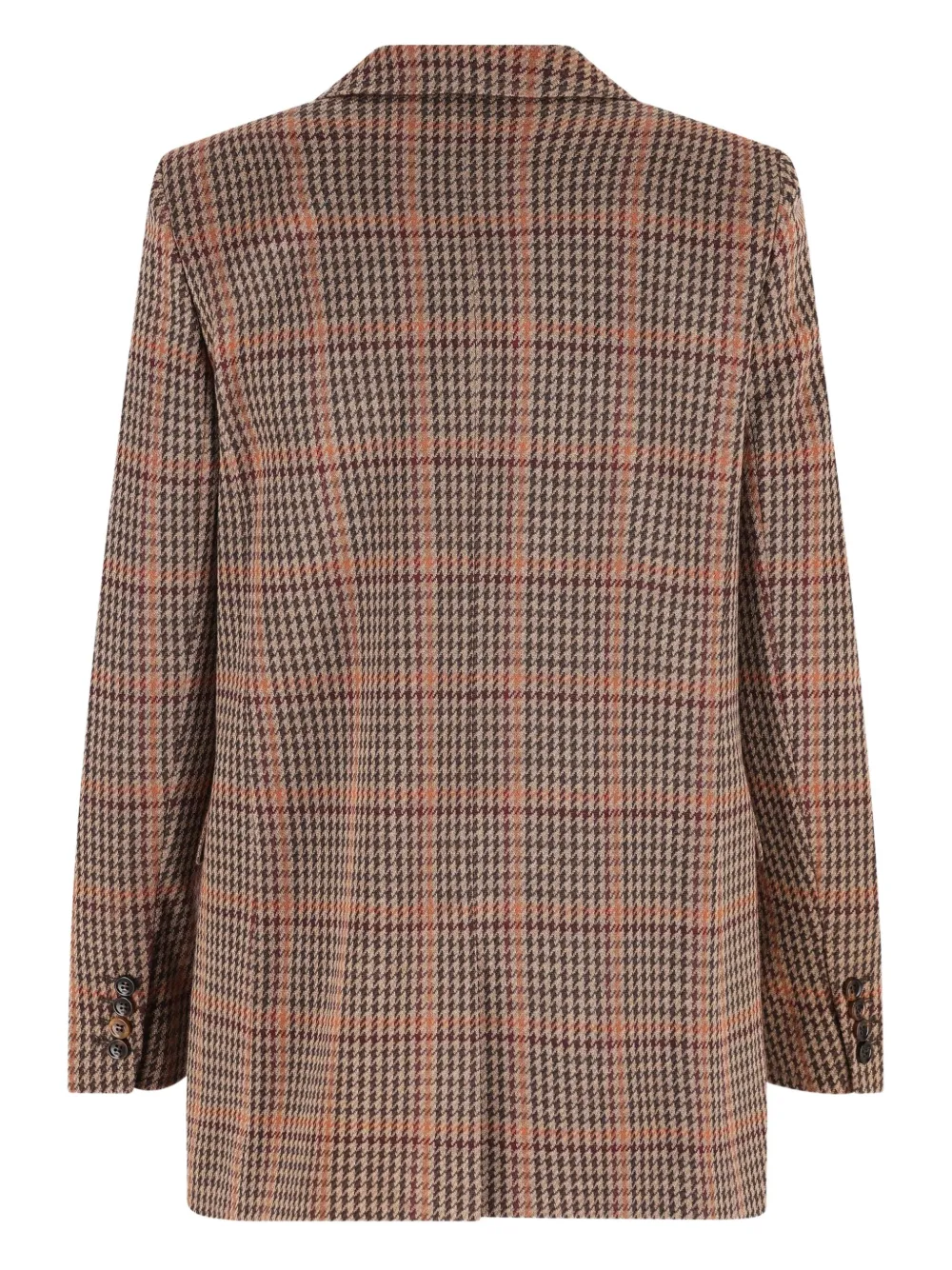 Max Mara Double-breasted Check Blazer In Multi