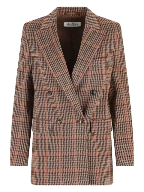 Max Mara double-breasted check blazer 
