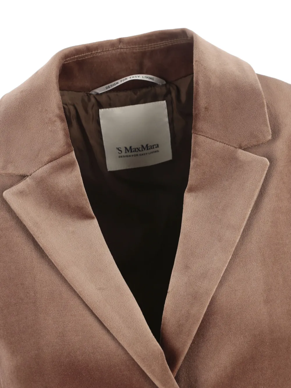 'S Max Mara Blazer met enkele rij knopen Bruin