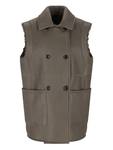 Max Mara double-breasted shearling coat
