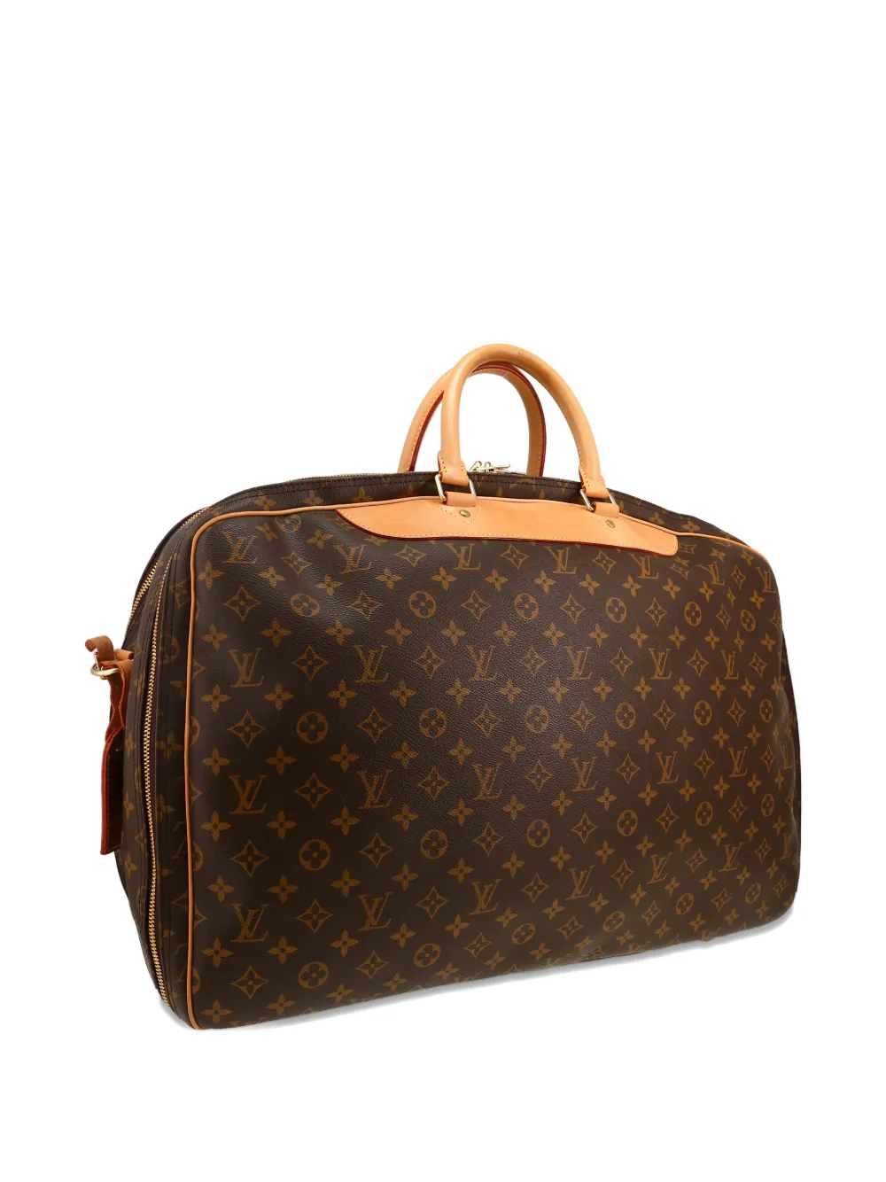 Pre-owned Louis Vuitton 1998 Alize Monogram Canvas Travel Bag In Brown