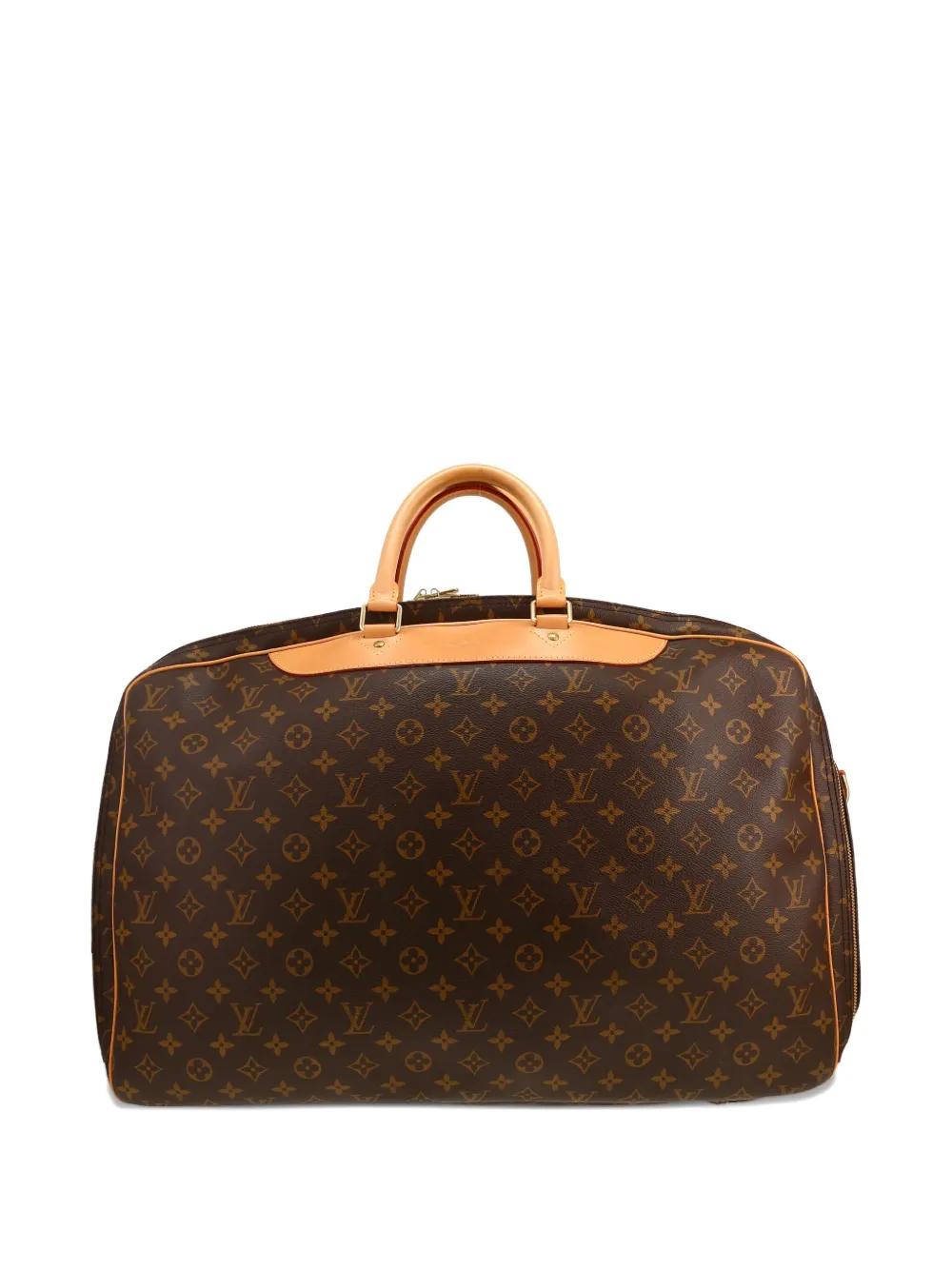 Pre-owned Louis Vuitton 1998 Alize Monogram Canvas Travel Bag In Brown