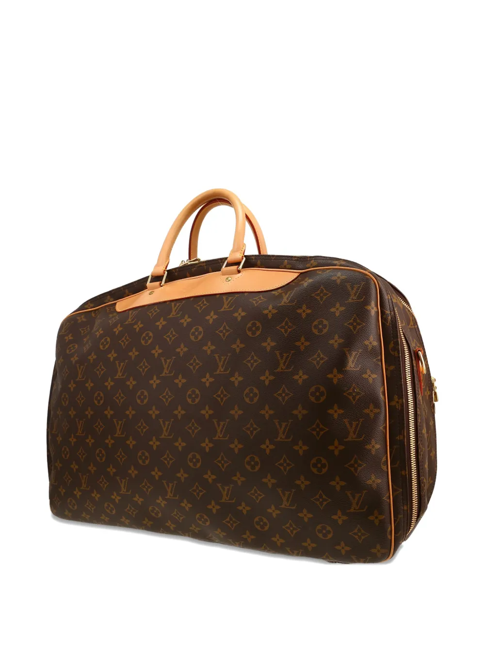 Pre-owned Louis Vuitton 1998 Alize Monogram Canvas Travel Bag In Brown