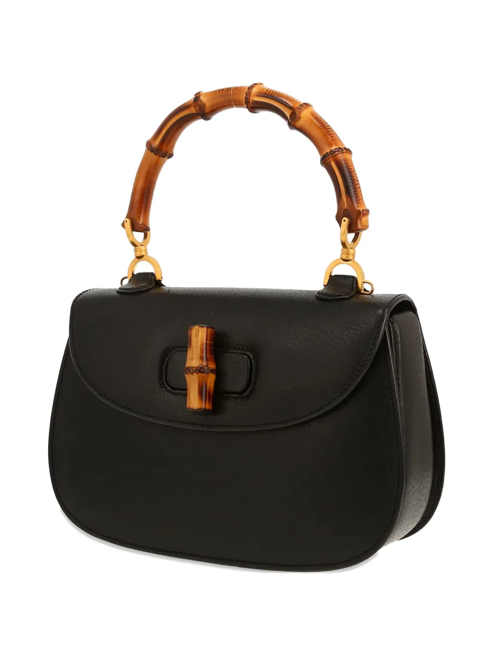 Pre-owned Gucci 2000s Bamboo Shoulder Bag In Black