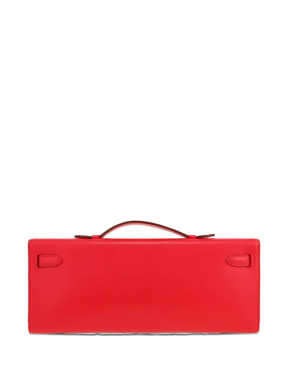 Pre-owned Hermes 2010 Kelly Cut Pouch In Red