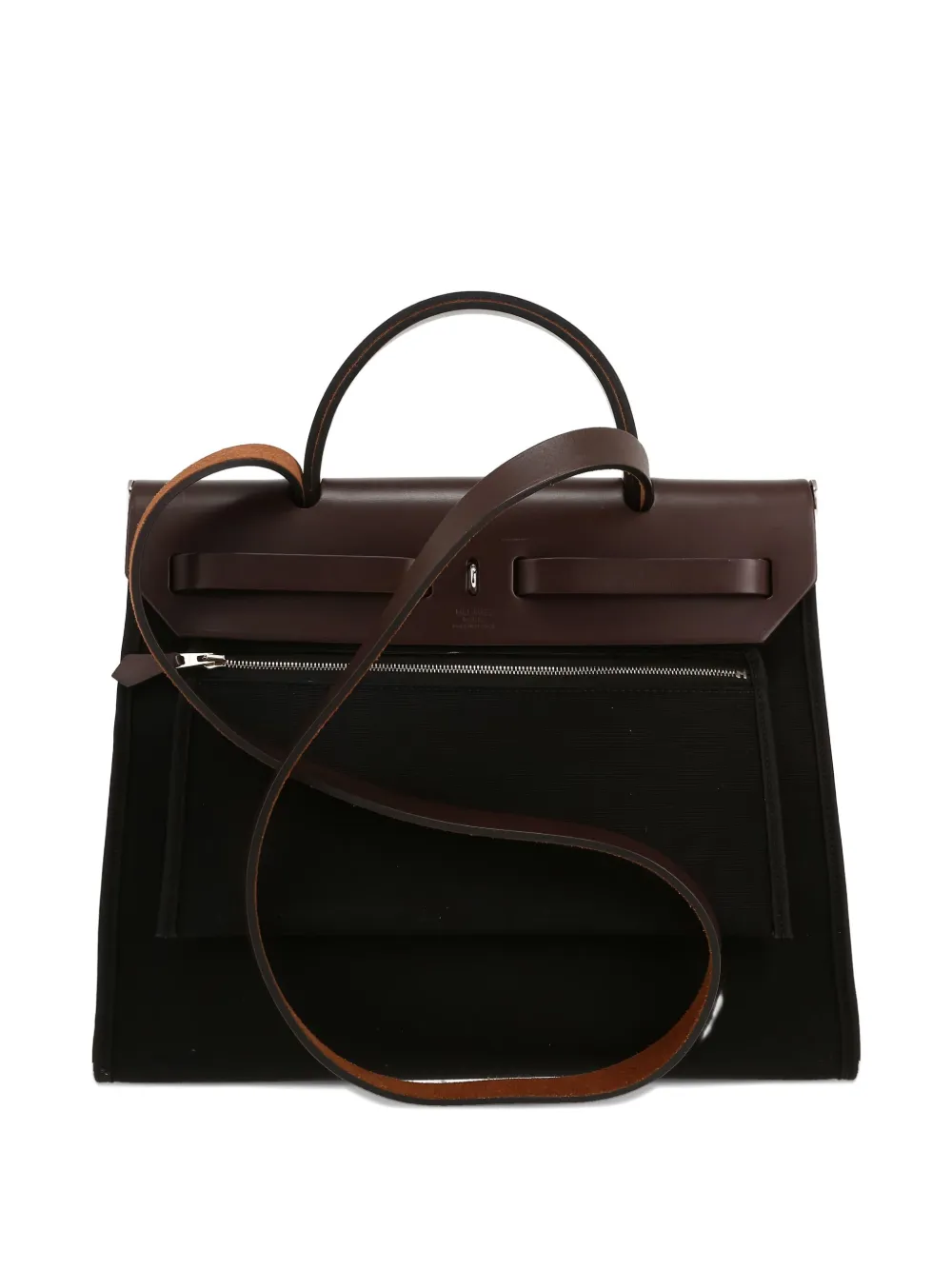 Hermès Pre-Owned 2016 Herbag canvas tas met leren afwerking - Zwart