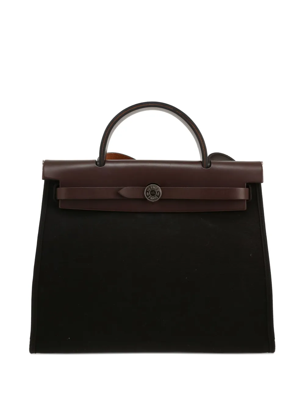 Hermès Pre-Owned 2016 Herbag leather-trimmed canvas bag | Black | Image 1