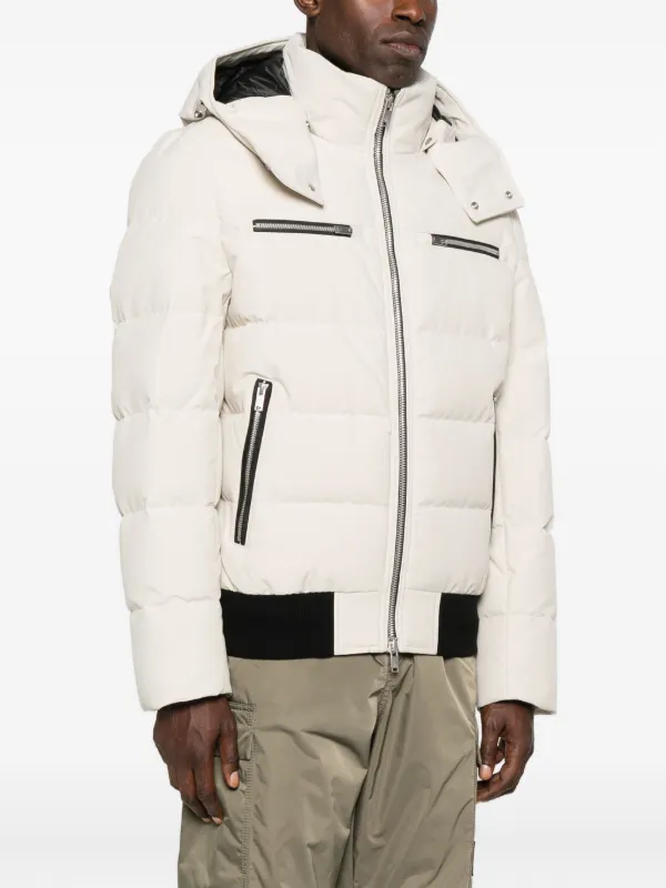 Moose Knuckles Cloud Bomber Jacket | White | FARFETCH