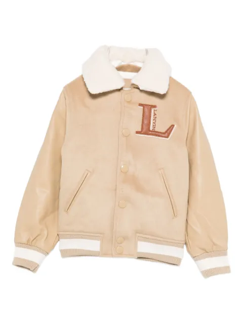 Lanvin Enfant logo-embroidered bomber jacket
