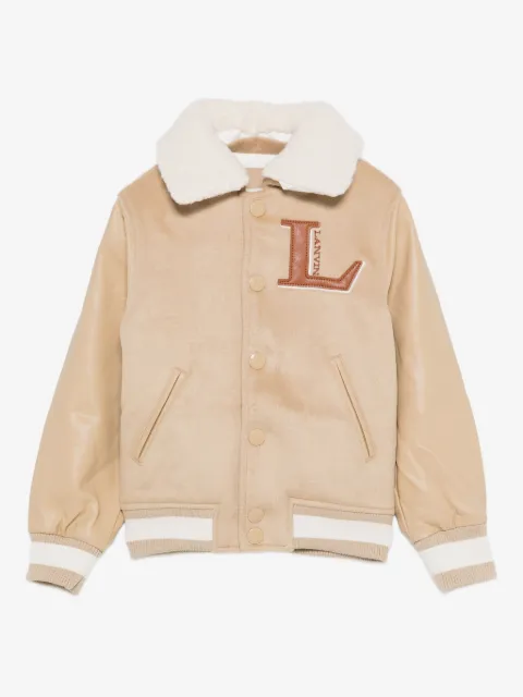 Lanvin Enfant logo-embroidered bomber jacket