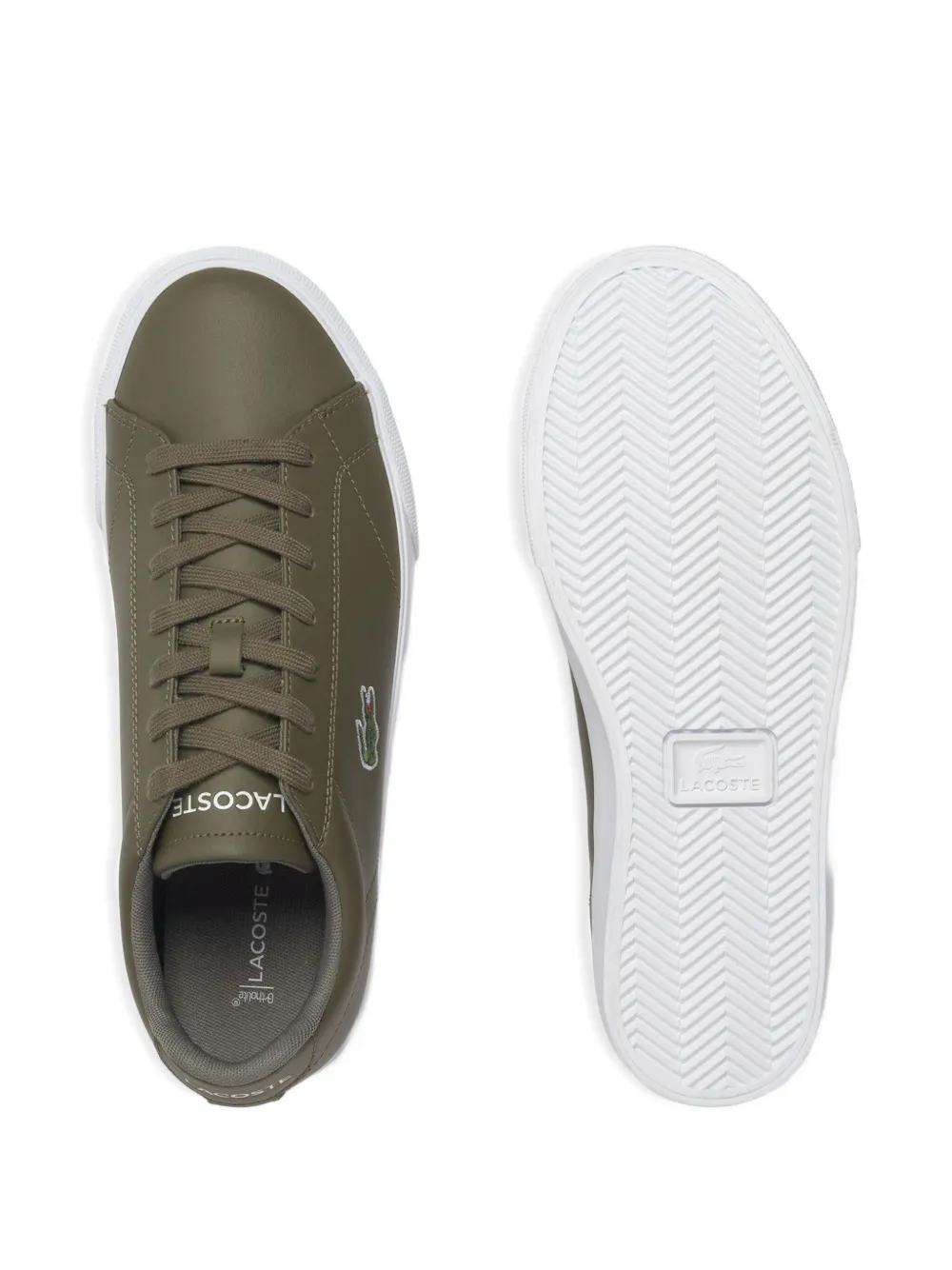 Lacoste Lerond Set leather sneakers Groen