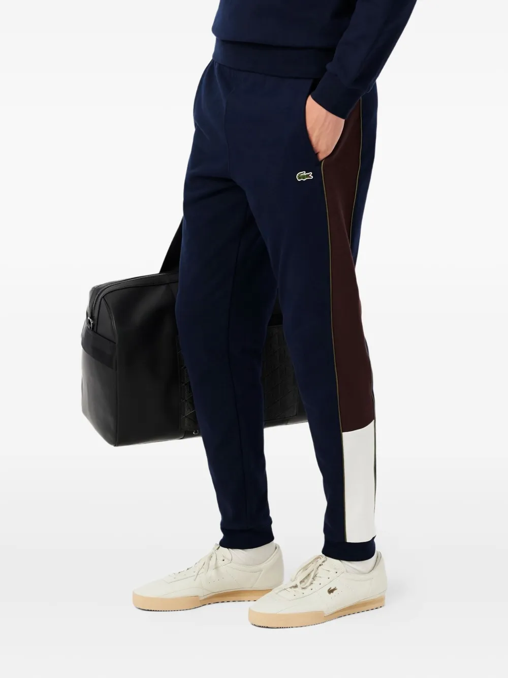 Lacoste Panelled Tracksuit Trousers In Blue