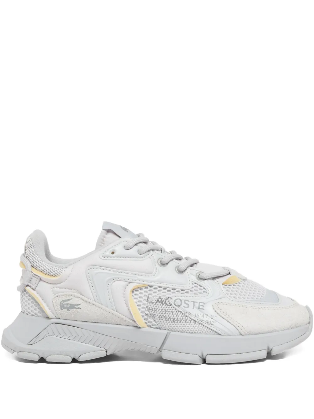 Lacoste L003 Mesh-panelled Chunky Sneakers In Gray